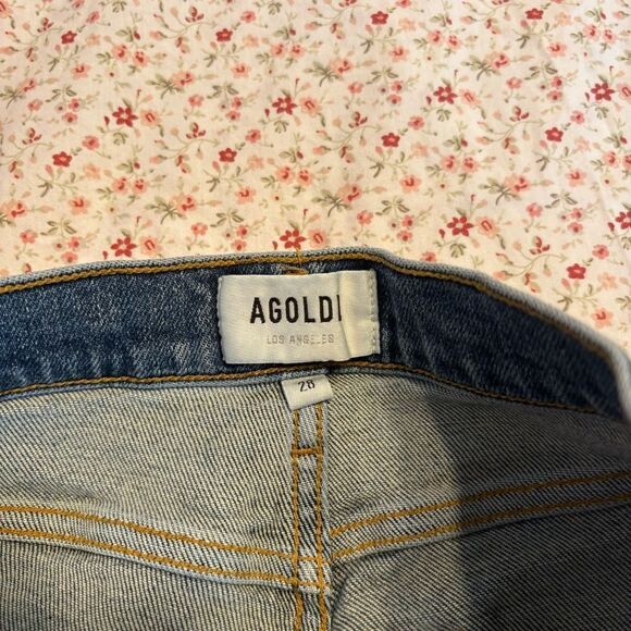 Agolde Sophie Mid Rise Blue Jeans - Picture 5 of 7